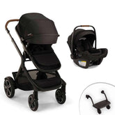 Nuna Demi Next Stroller + Rider Board + PIPA RX Travel System, Caviar - ANB Baby